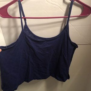 Blue crop top